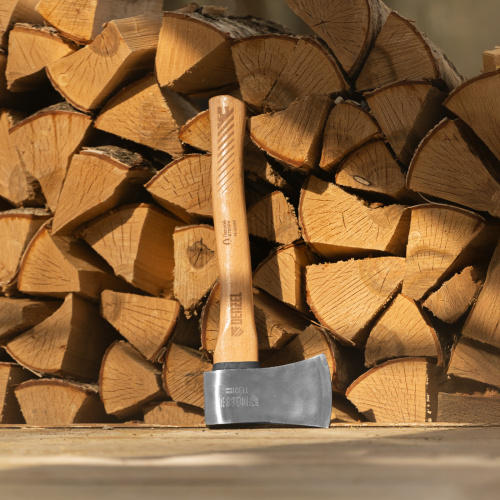 Топор кованый, 1130 г, американский тип, буковая рукоятка, 430мм, EFP Denzel по ценам производителя в Челябинске с доставкой по всей России