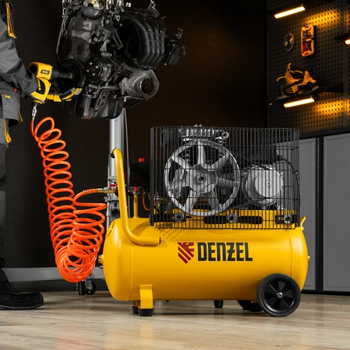 Компрессор воздушный BCI2300/50, ременный привод, 2.3 кВт, 50 литров, 400 л/мин Denzel по ценам производителя в Челябинске с доставкой по всей России