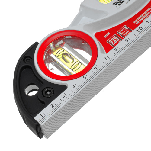 Уровень алюминиевый литой, фрезерованный, 3 глазка, две ударные площадки, 235 мм Matrix по ценам производителя в Челябинске с доставкой по всей России