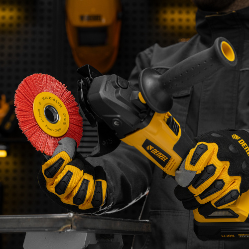 Щетка для УШМ, 125 мм, Плоская, нейлоновая щетина, посадка 22,2 мм Denzel по ценам производителя в Челябинске с доставкой по всей России