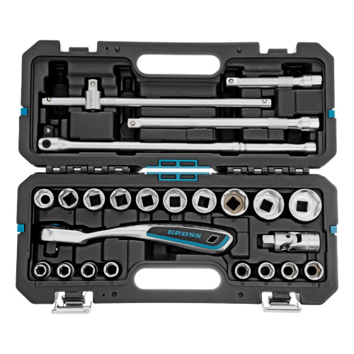 Набор инструментов, 1/2", CrV, 120 зубьев, 24 предмета Gross по ценам производителя в Челябинске с доставкой по всей России