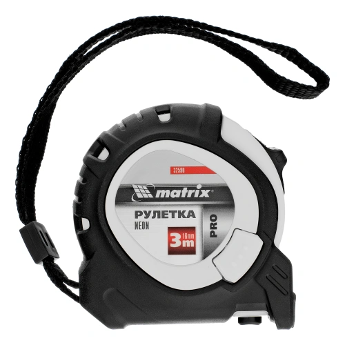 Рулетка Neon,3 м x 16 мм,обрезиненный корпус,3 фиксации,Pro Matrix по ценам производителя в Челябинске с доставкой по всей России