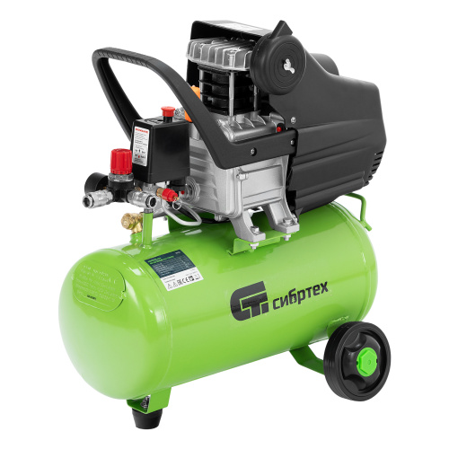 Компрессор воздушный КК-1100/22, 1, 1 кВт, 135 л/мин, 22 л, прямой привод, масляный Сибртех по ценам производителя в Челябинске с доставкой по всей России