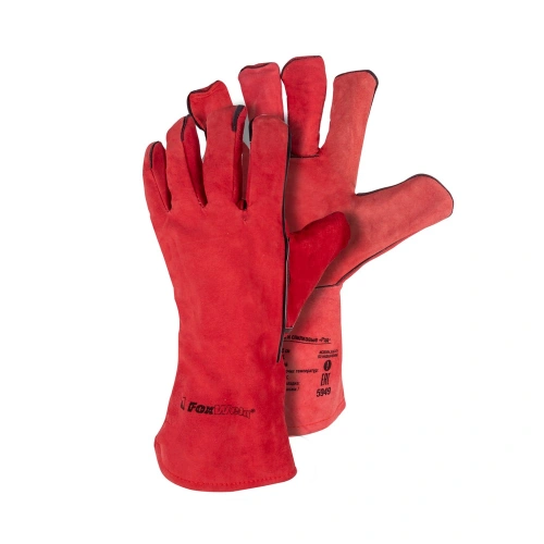 Краги спилковые "Рэд" FoxWeld по ценам производителя в Челябинске с доставкой по всей России