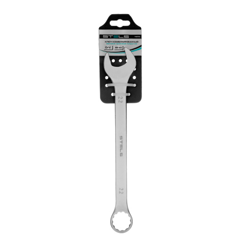 Ключ комбинированный, 22 мм, CrV, матовый хром Stels по ценам производителя в Челябинске с доставкой по всей России