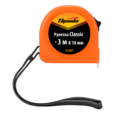 Рулетка Classic,3 м х 16 мм,пластиковый корпус Sparta по ценам производителя в Челябинске с доставкой по всей России