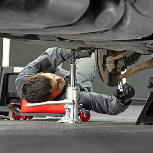 Домкрат гидравлический бутылочный, 4 т, h подъема 194-372 мм, в пластиковом кейсе Matrix по ценам производителя в Челябинске с доставкой по всей России