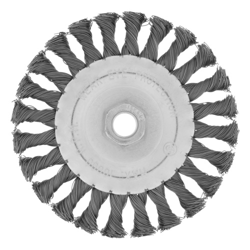 Щетка для УШМ 125 мм, М14, плоская, крученая проволока 0.5 мм Matrix по ценам производителя в Челябинске с доставкой по всей России