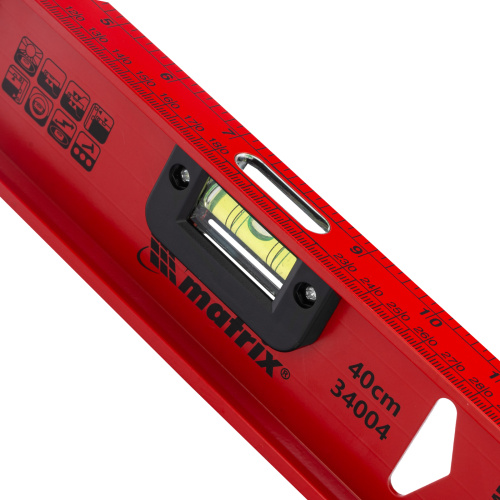 Уровень алюминиевый "Рельс", 400 мм, 3 глазка, усиленный Matrix по ценам производителя в Челябинске с доставкой по всей России