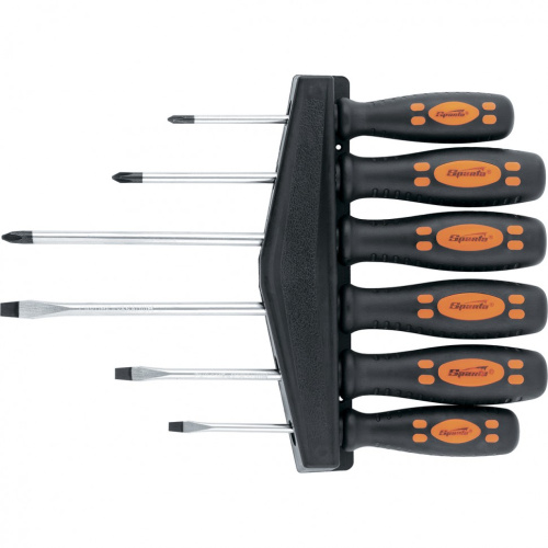 Набор отверток, двухкомпонентные рукоятки, 6 шт CrV Sparta. по ценам производителя в Челябинске с доставкой по всей России