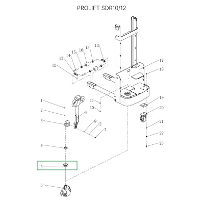 Опорный подшипник для штабелеров  для штабелеров SDR 1-1,2 т, SDR1635 (7212,30212) по ценам производителя в Челябинске с доставкой по всей России