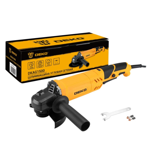 Углошлифовальная  машина (УШМ) DEKO DKAG1500, 125 мм, 1500 Вт, с регулировкой скорости по ценам производителя в Челябинске с доставкой по всей России