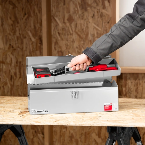 Ящик для инструмента, 484 х 154 х 165 мм, металлический Matrix по ценам производителя в Челябинске с доставкой по всей России