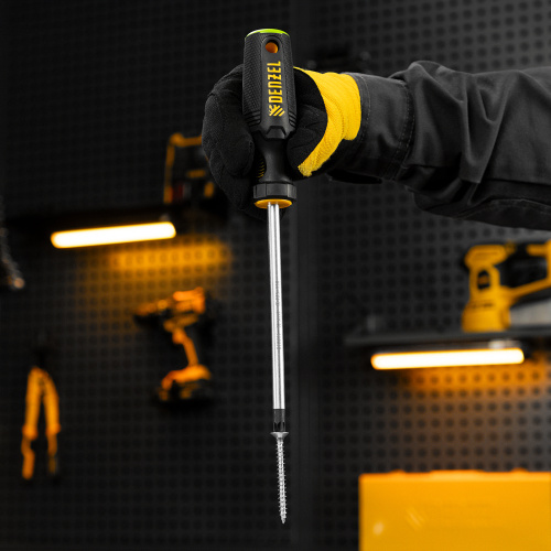 Отвертка, PZ3x150 мм, S2, 3к рукоятка Denzel по ценам производителя в Челябинске с доставкой по всей России