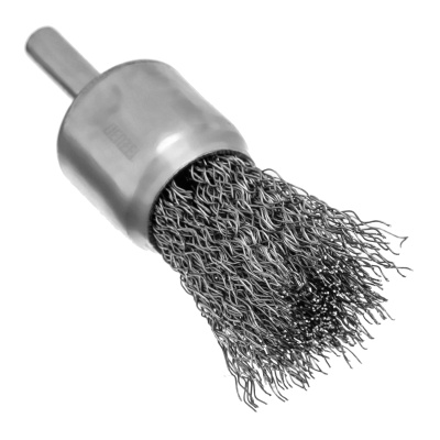 Набор щеток для дрели, 2 Плоские 50-75мм, 3 Чашки 25-50-75мм, шпилька,  нерж.вит. проволока Denzel по ценам производителя в Челябинске с доставкой по всей России