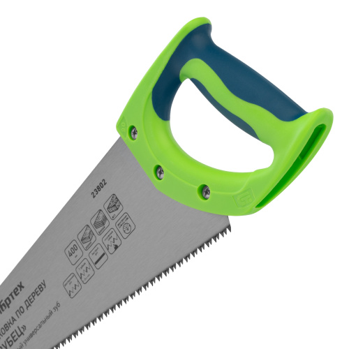 Ножовка по дереву "Зубец", 400 мм, 7-8 TPI, каленый зуб 2D, двухкомпонентная рукоятка Сибртех по ценам производителя в Челябинске с доставкой по всей России
