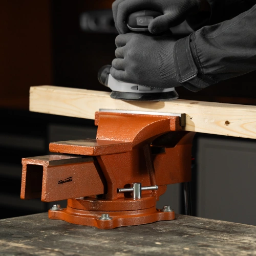 Тиски слесарные, 200 мм, поворотные, с наковальней Sparta по ценам производителя в Челябинске с доставкой по всей России