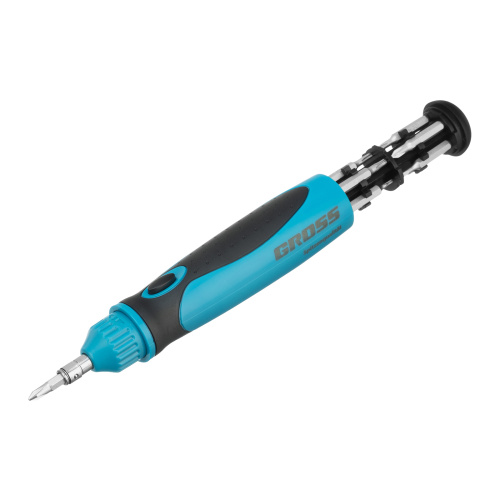 Отвертка реверсивная, механизм SmartPush mini 11 шт, CrMo Gross по ценам производителя в Челябинске с доставкой по всей России