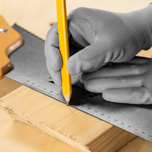 Ножовка по дереву, 500 мм, 7-8 TPI, каленый зуб, линейка, деревянная рукоятка Sparta по ценам производителя в Челябинске с доставкой по всей России