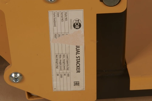 Штабелер гидравлический 0,4 т 1,3 м TOR PJ4130 облегченный по ценам производителя в Челябинске с доставкой по всей России