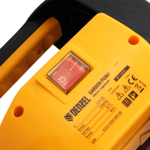 Садовый поверхностный насос GP1200Х, 1200 Вт, 3700 л/ч, подъем 46 м, нержавейка Denzel по ценам производителя в Челябинске с доставкой по всей России