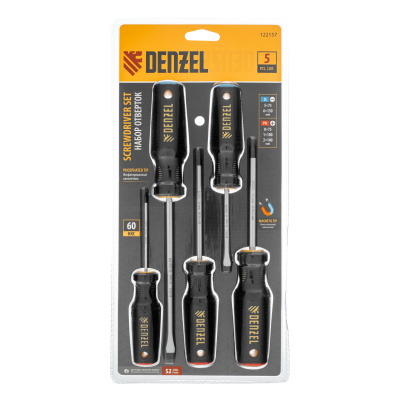 Набор отверток, 5 шт., PH+SL, S2, 3к рукоятка Denzel по ценам производителя в Челябинске с доставкой по всей России