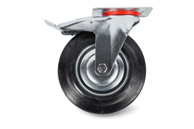 Колесо поворотное резина SCb 55 125 мм с тормозом (F) по ценам производителя в Челябинске с доставкой по всей России