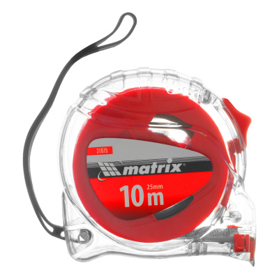 Рулетка Crystal,10 м х 25 мм,корпус из поликарбоната Matrix по ценам производителя в Челябинске с доставкой по всей России