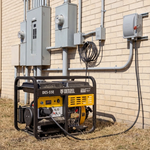 Генератор дизельный DES-55E, 5,5 кВт, 230 В, 11 л, электростартер Denzel по ценам производителя в Челябинске с доставкой по всей России