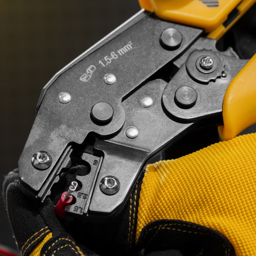 Клещи для обжима неизолированных наконечников НК и НВ, разъемов РП, 1,5 - 6 мм2 Denzel по ценам производителя в Челябинске с доставкой по всей России