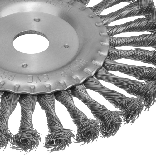Щетка для УШМ 175 мм, посадка 22.2 мм, плоская, крученая проволока 0.5 мм Matrix по ценам производителя в Челябинске с доставкой по всей России