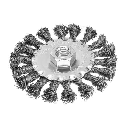 Щетка для УШМ 100 мм, М14, плоская, крученая проволока 0.5 мм Matrix по ценам производителя в Челябинске с доставкой по всей России