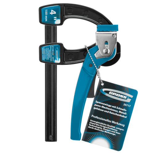 Струбцина реечная быстрозажимная 4, металлический корпус, рычажный храповой механизм, 100 мм Gross по ценам производителя в Челябинске с доставкой по всей России