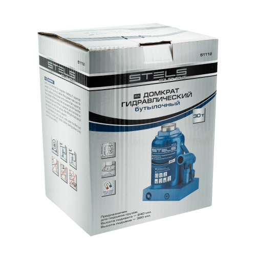 Домкрат гидравлический бутылочный, 30 т, H подъема 240-370 мм Stels по ценам производителя в Челябинске с доставкой по всей России