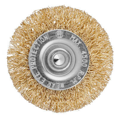 Щетка для дрели, 50 мм, плоская со шпилькой, латунированная витая проволока Matrix по ценам производителя в Челябинске с доставкой по всей России