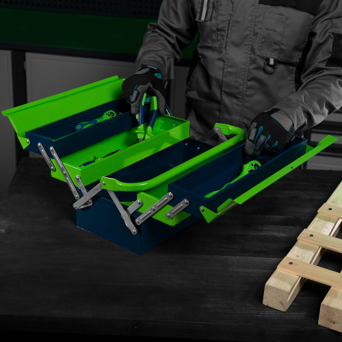 Ящик для инструмента, 430 х 200 х 200 мм, пять секций, металлический Сибртех 90751 по ценам производителя в Челябинске с доставкой по всей России