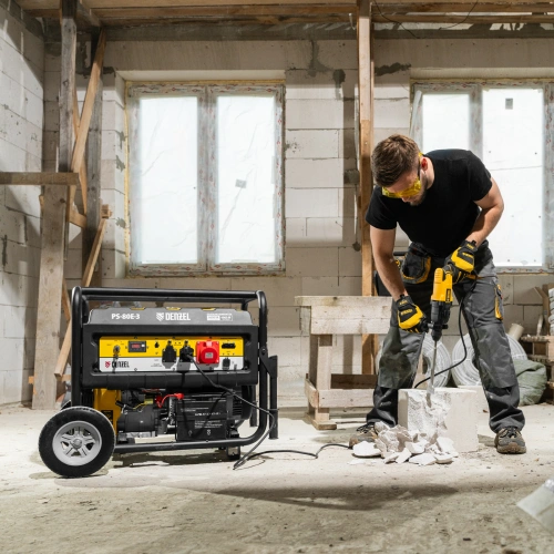 Генератор бензиновый PS 80 E-3, 6.6 кВт, 400 В, 25 л, электростартер Denzel по ценам производителя в Челябинске с доставкой по всей России