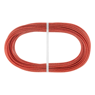 Трос металлополимерный красный ПР-3.0, толщина 3.0 мм, моток 20 метров Сибртех по ценам производителя в Челябинске с доставкой по всей России