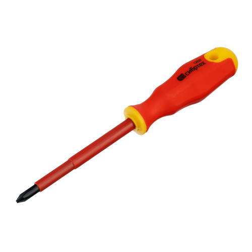 Отвертка диэлектрическая PH2 х 100 мм, CrV, до 1000 В, двухкомпонентная рукоятка Сибртех по ценам производителя в Челябинске с доставкой по всей России