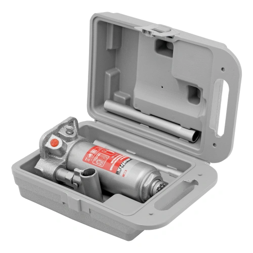 Домкрат гидравлический бутылочный, 4 т, высота подъема 194-372 мм, в пластиковый кейсе Matrix по ценам производителя в Челябинске с доставкой по всей России