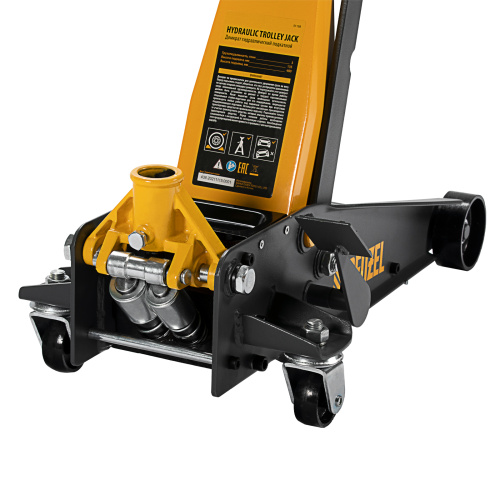 Домкрат гидравлический подкатной 3 т, с фиксатором, быстрый подъем, 135-480 мм, профессиональный Denzel по ценам производителя в Челябинске с доставкой по всей России