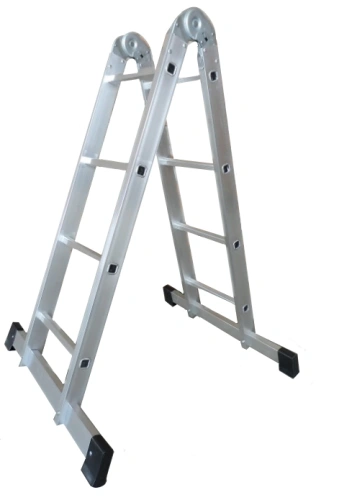Лестница 2-х секционная алюминиевая шарнирная 2*4 по ценам производителя в Челябинске с доставкой по всей России