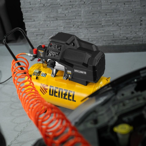 Компрессор воздушный DKV2200/50, Х-PRO 2.2 кВт, 400 л/мин, 50 л Denzel по ценам производителя в Челябинске с доставкой по всей России