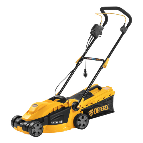 Газонокосилка электрическая GM-1200, 1200 Вт, ширина 32 см, 3 уровня, травосборник 25 л. Denzel по ценам производителя в Челябинске с доставкой по всей России