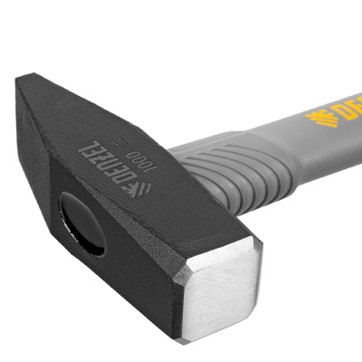 Молоток слесарный, 1000 г, кованый, фибергласовая рукоятка c TPR покрытием Denzel по ценам производителя в Челябинске с доставкой по всей России