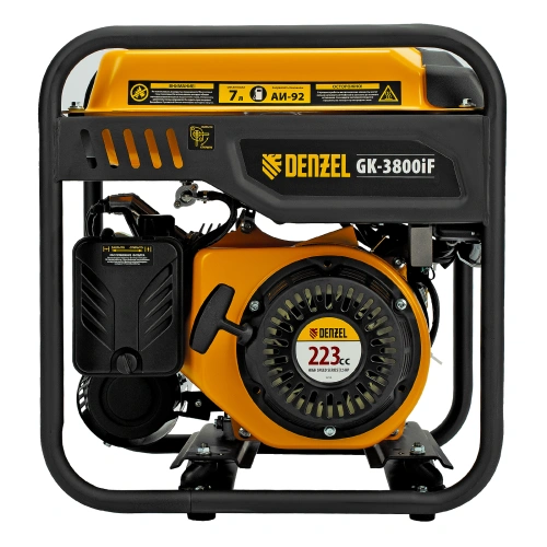 Генератор инверторный GK-3800iF, 3,8 кВт, 230 В, ручной старт DENZEL по ценам производителя в Челябинске с доставкой по всей России