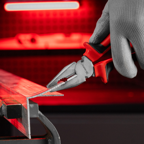 Плоскогубцы Nickel, 180 мм, никелированные, двухкомпонентные рукоятки Matrix по ценам производителя в Челябинске с доставкой по всей России