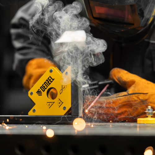 Фиксатор магнитный для сварочных работ, усилие 50 Lb Denzel по ценам производителя в Челябинске с доставкой по всей России