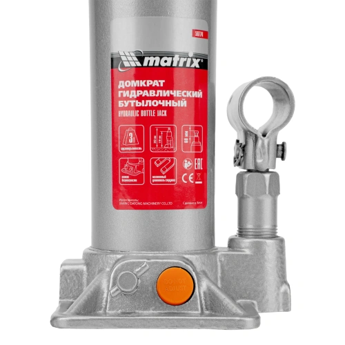 Домкрат гидравлический бутылочный, 3 т, h подъема 178-343 мм, в пластиковом кейсе Matrix по ценам производителя в Челябинске с доставкой по всей России