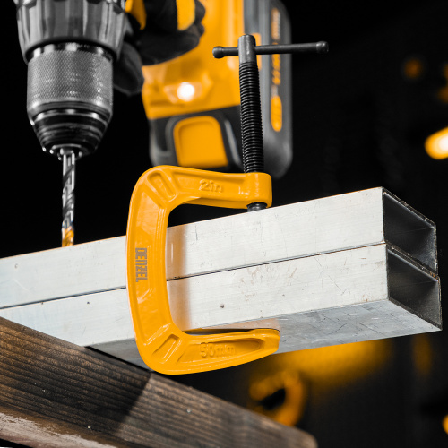 Струбцина G-образная, усиленная, 50 мм Denzel по ценам производителя в Челябинске с доставкой по всей России